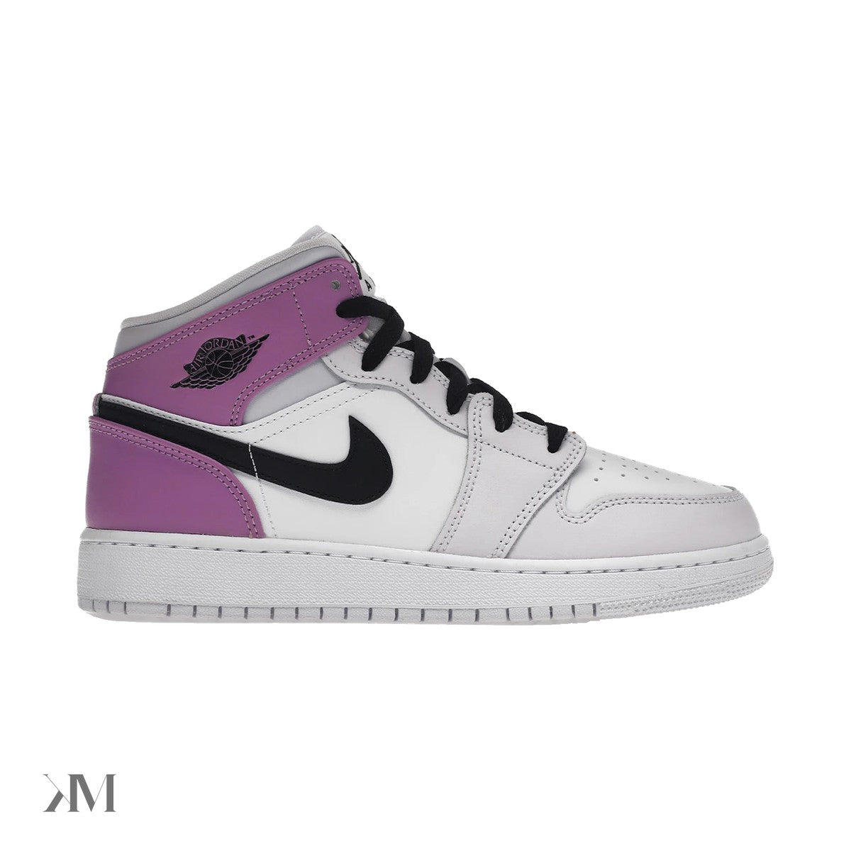 Air Jordan 1 Mid Barely Grape GS, side profile