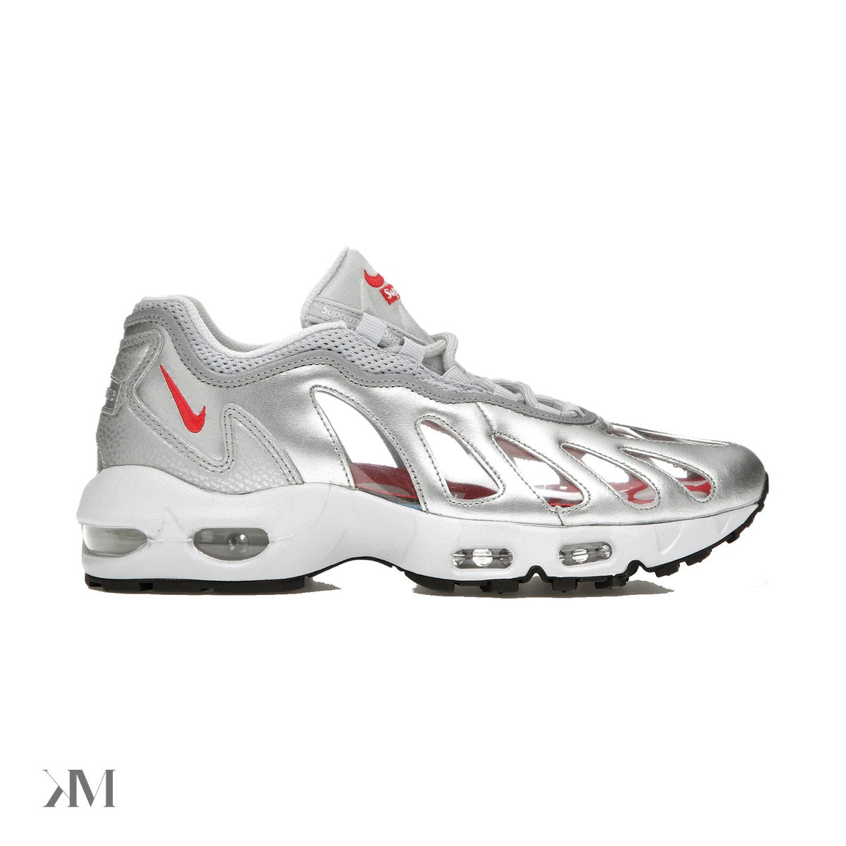 Nike Air Max 96 Supreme Silver Bullet, side profile