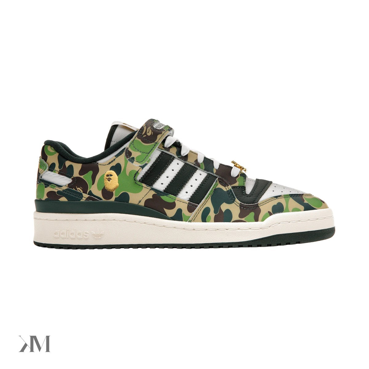 adidas Forum 84 Low Bape 30th Anniversary Green Camo, side profile