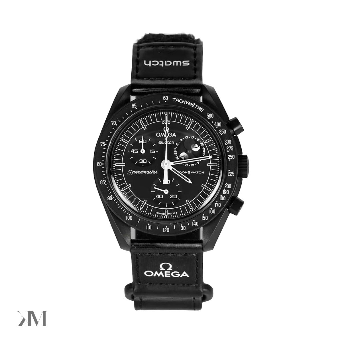Swatch X Omega Bioceramic Moonswatch Mission To The Moonphase 'Black Snoopy'