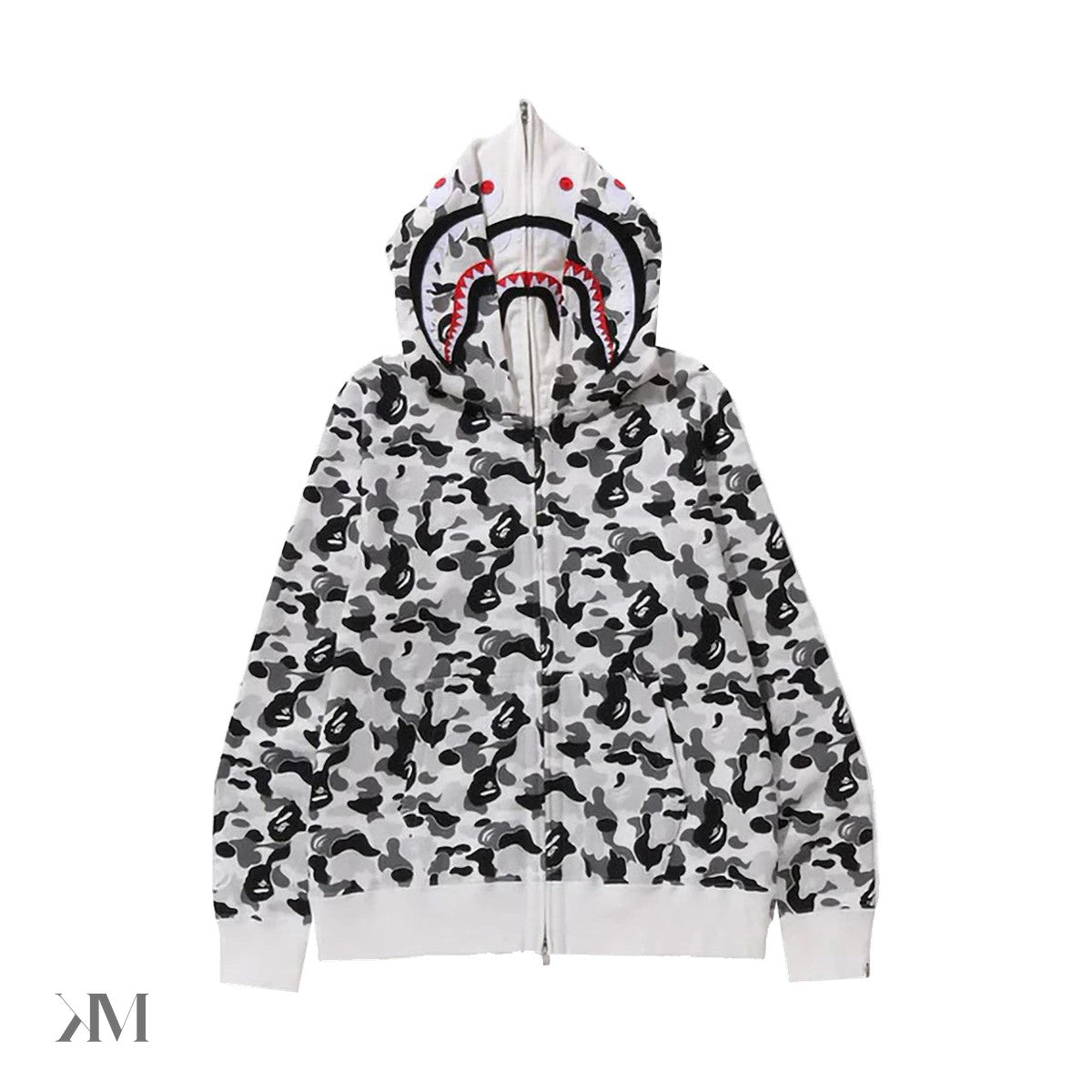 Bape ABC Camo Double Shark Full Zip Hoodie, front