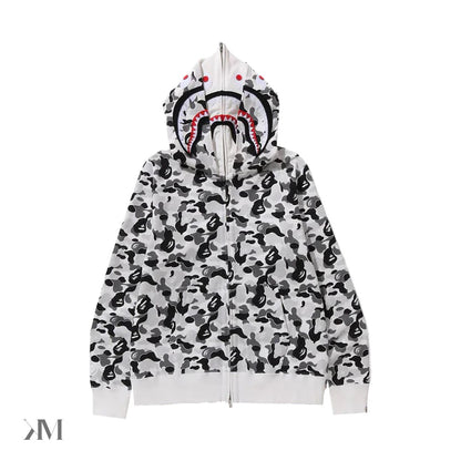 Bape ABC Camo Double Shark Full Zip Hoodie, front