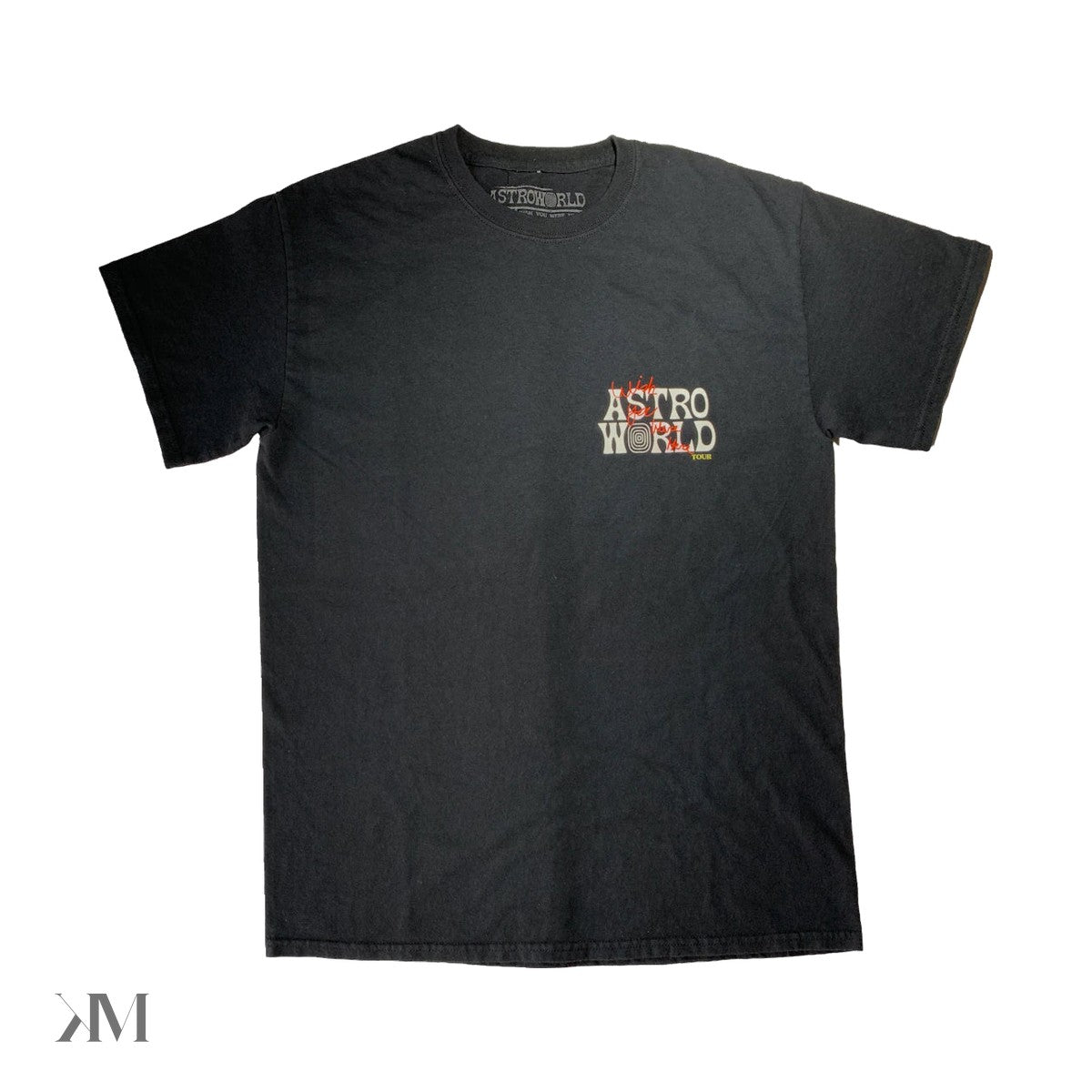 Travis Scott Astroworld Tour Wish You Were Here Tee Black, front