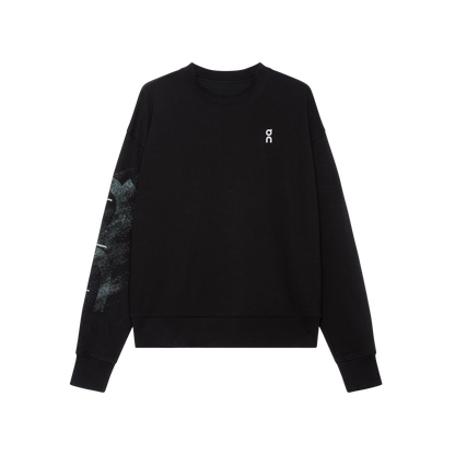 On Club Crew Graphic Black | Olive (Women'S)
