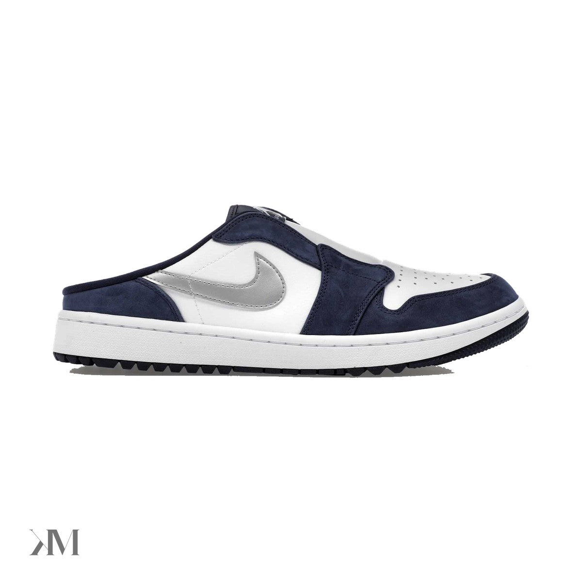 Jordan 1 Mule Golf Midnight Navy, side profile