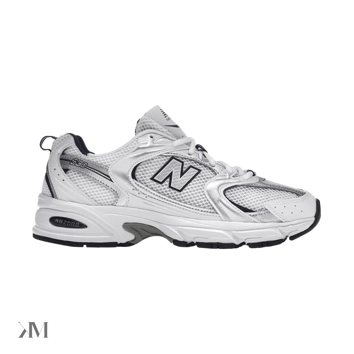 New Balance 530 White Silver Navy