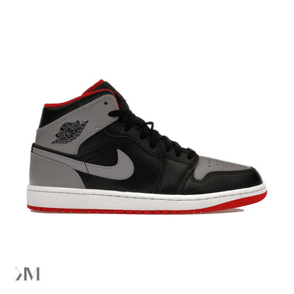 Jordan 1 Mid Bred Shadow Sneakers, side profile