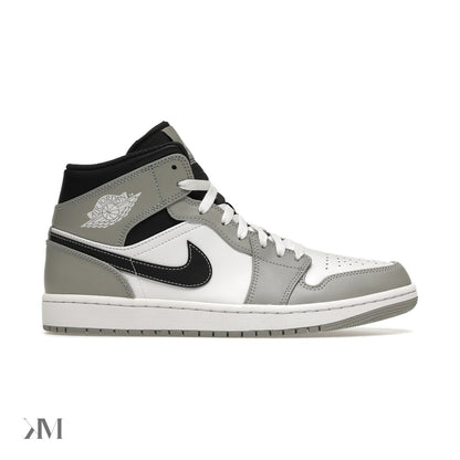 Nike Jordan 1 Mid Light Smoke Grey Anthracite, side profile