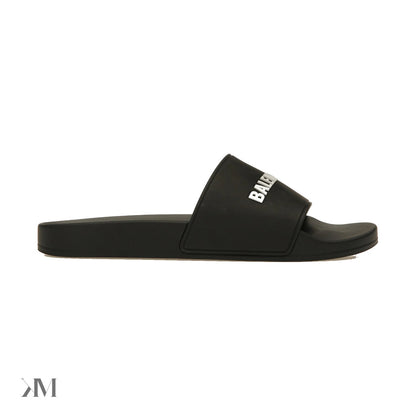 Balenciaga Pool Slide Black and White, side profile