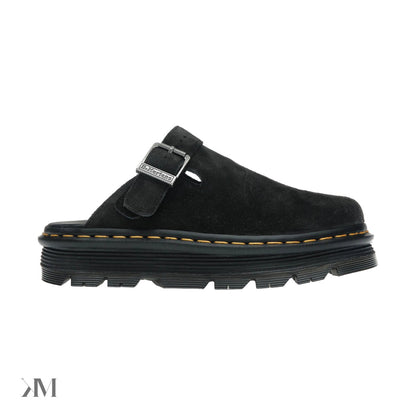 Dr. Martens Zebzag Suede Slingback Platform Mule, side profile