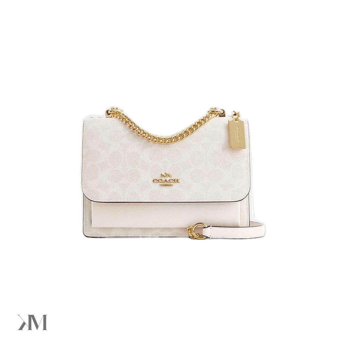 Klare Crossbody Bag In Signature Canvas Signature Canvas-Gold-White-Chalk Signature Canvas-Gold-White-Chalk