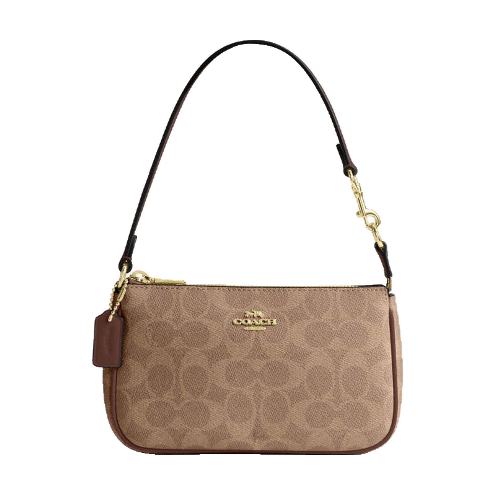 Coach Nolita 19 In Signature Canvas Gold Tan Brown
