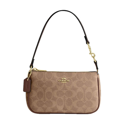 Coach Nolita 19 In Signature Canvas Gold Tan Brown