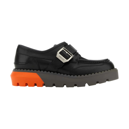 Gucci Lace Up Shoe Buckle Black Orange