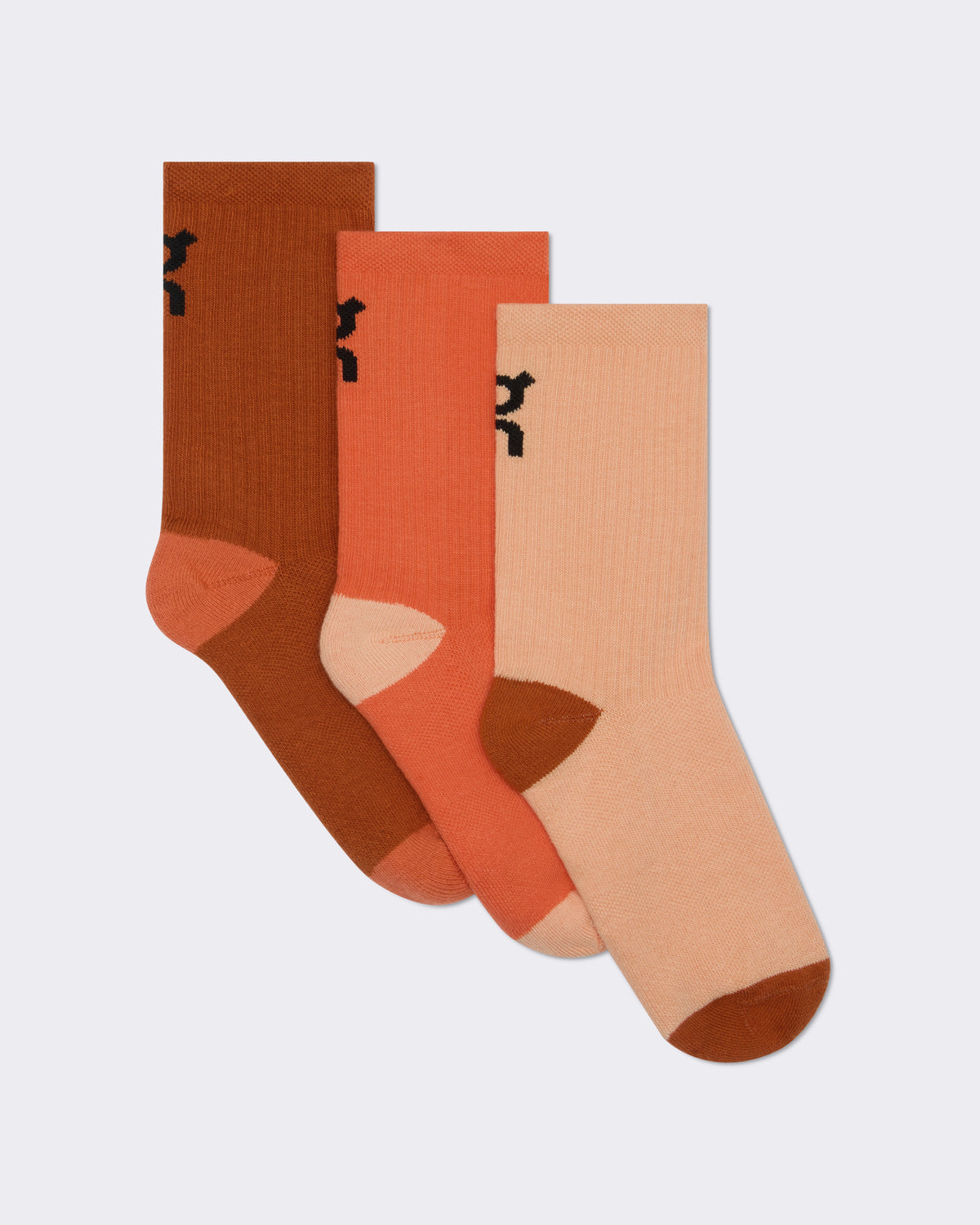 On Logo Sock High 3P Kids Flame | Cinnamon