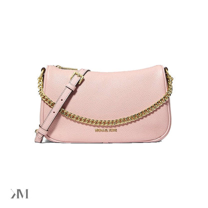 Carmela Medium Pebbled Leather Convertible Crossbody Bag Powder Blush Powder Blush