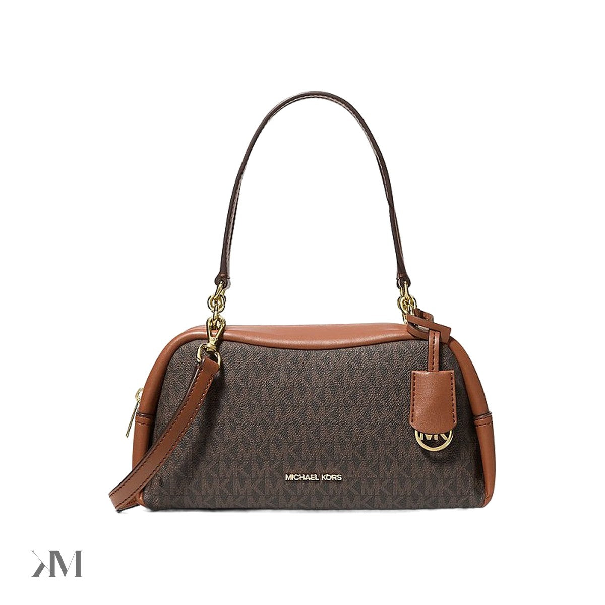 Michael Kors Cecily Small Signature Logo Shoulder Bag Brown, front