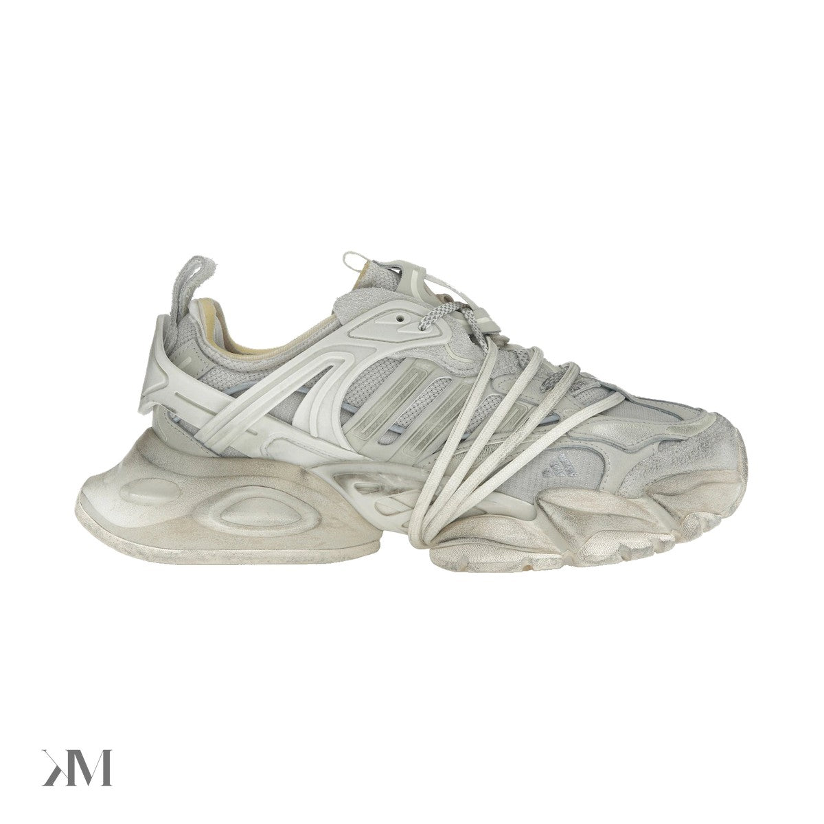 Adidas XLG Runner Deluxe sneaker in Wonder Beige colourway with mixed materials