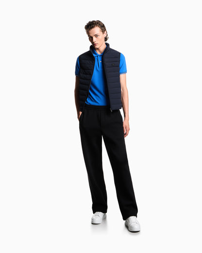 Emporio Armani Slim-fit stretch piqué polo shirt with micro eagle