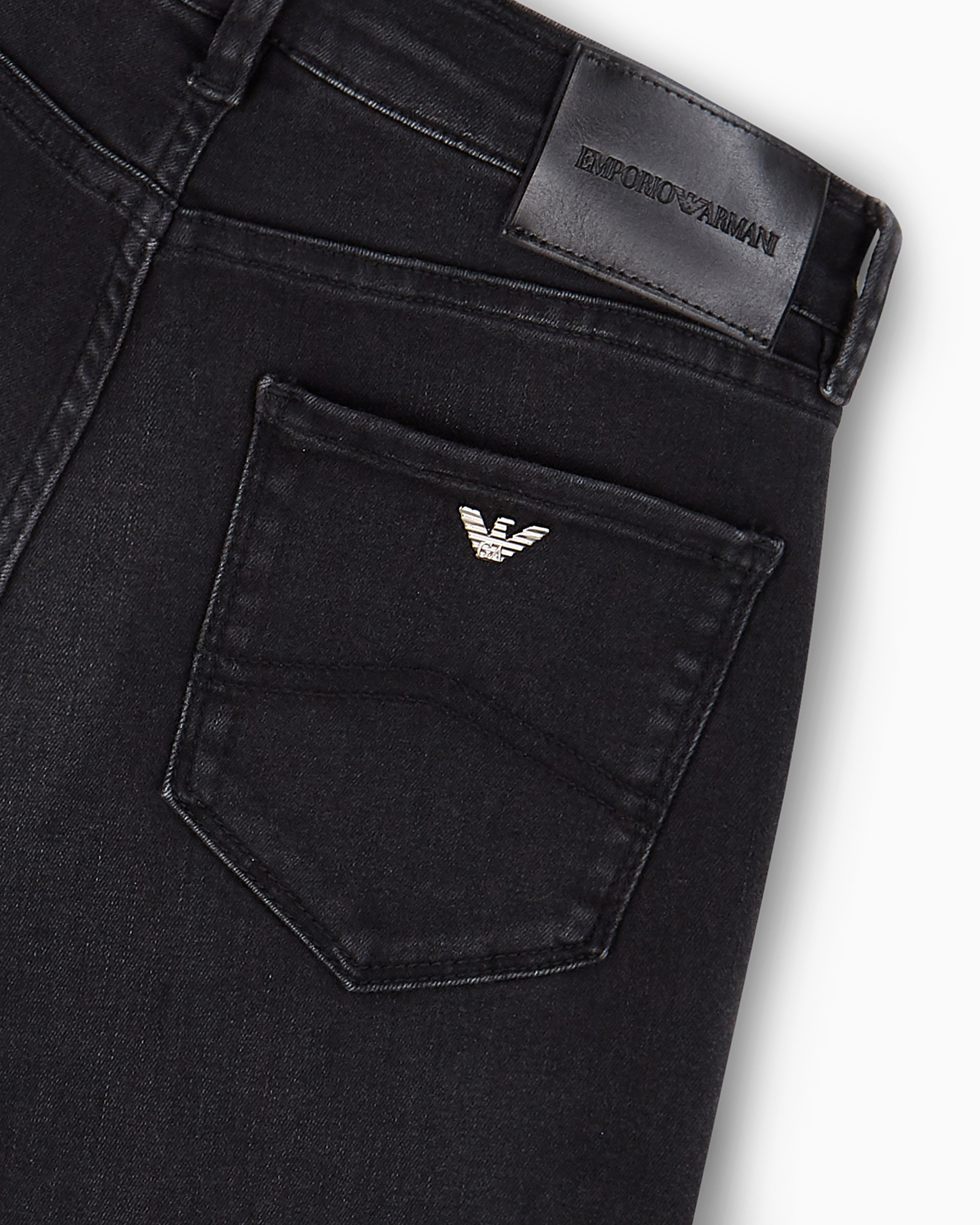 Emporio Armani J20 high-waisted super-skinny leg jeans in stone-wash comfort denim