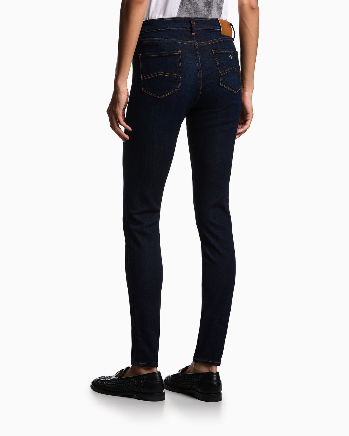 Emporio Armani J20 high-waisted super-skinny leg jeans in viscose denim