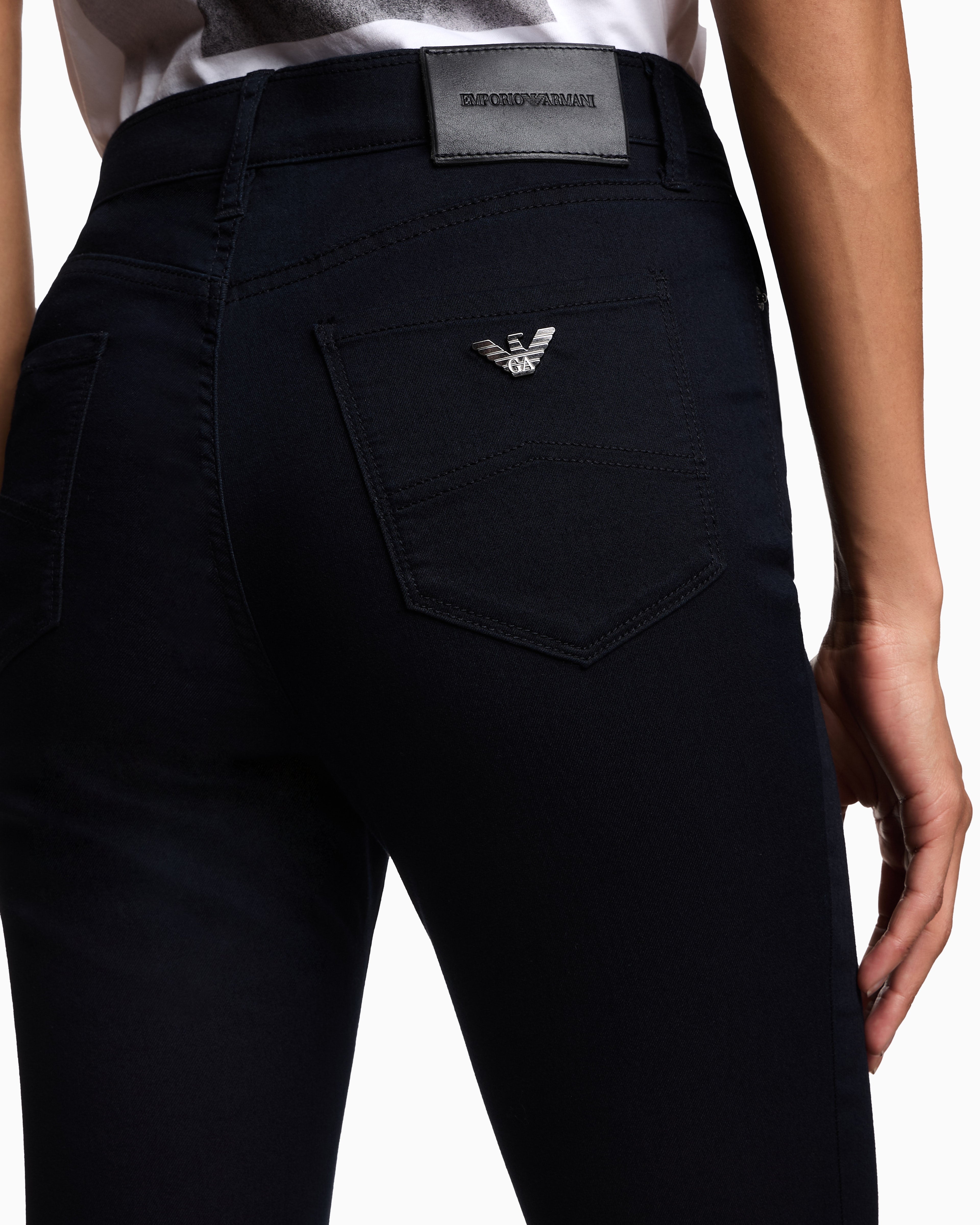 Emporio Armani Denim jeans with high waist and super skinny fit Essential