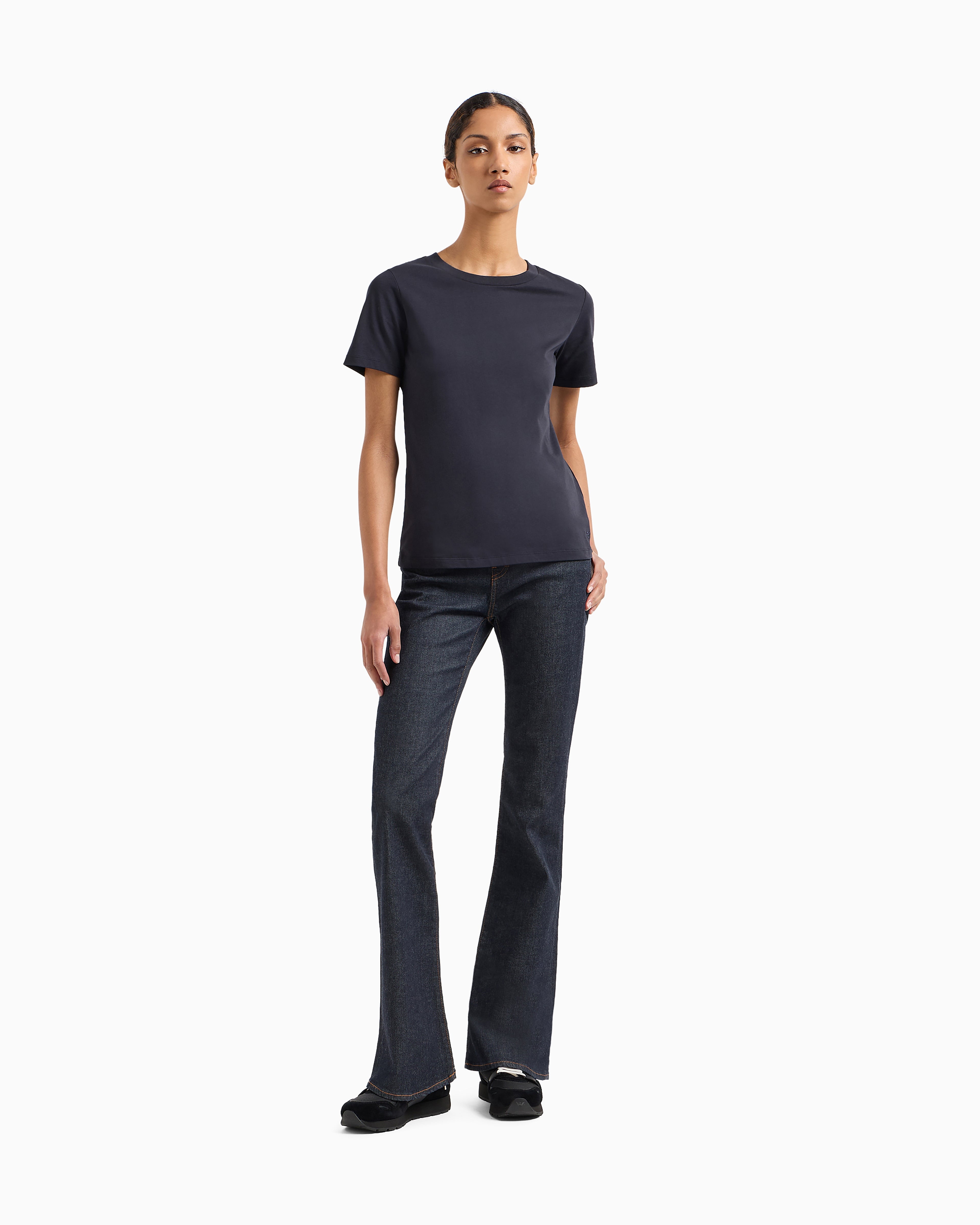 Emporio Armani Jersey t-shirt in Pima cotton with a crew neck Essential
