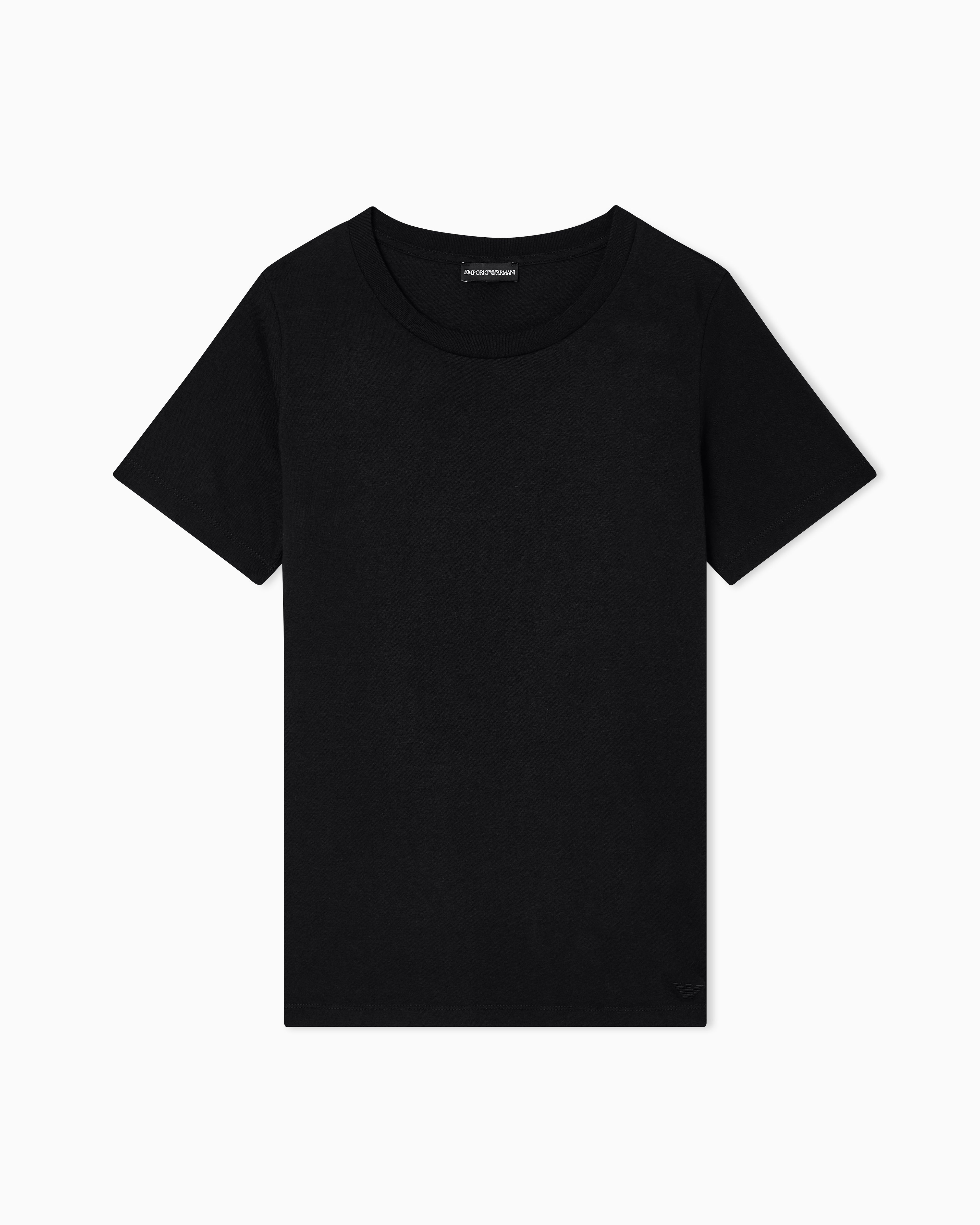Emporio Armani Jersey t-shirt in Pima cotton with a crew neck Essential