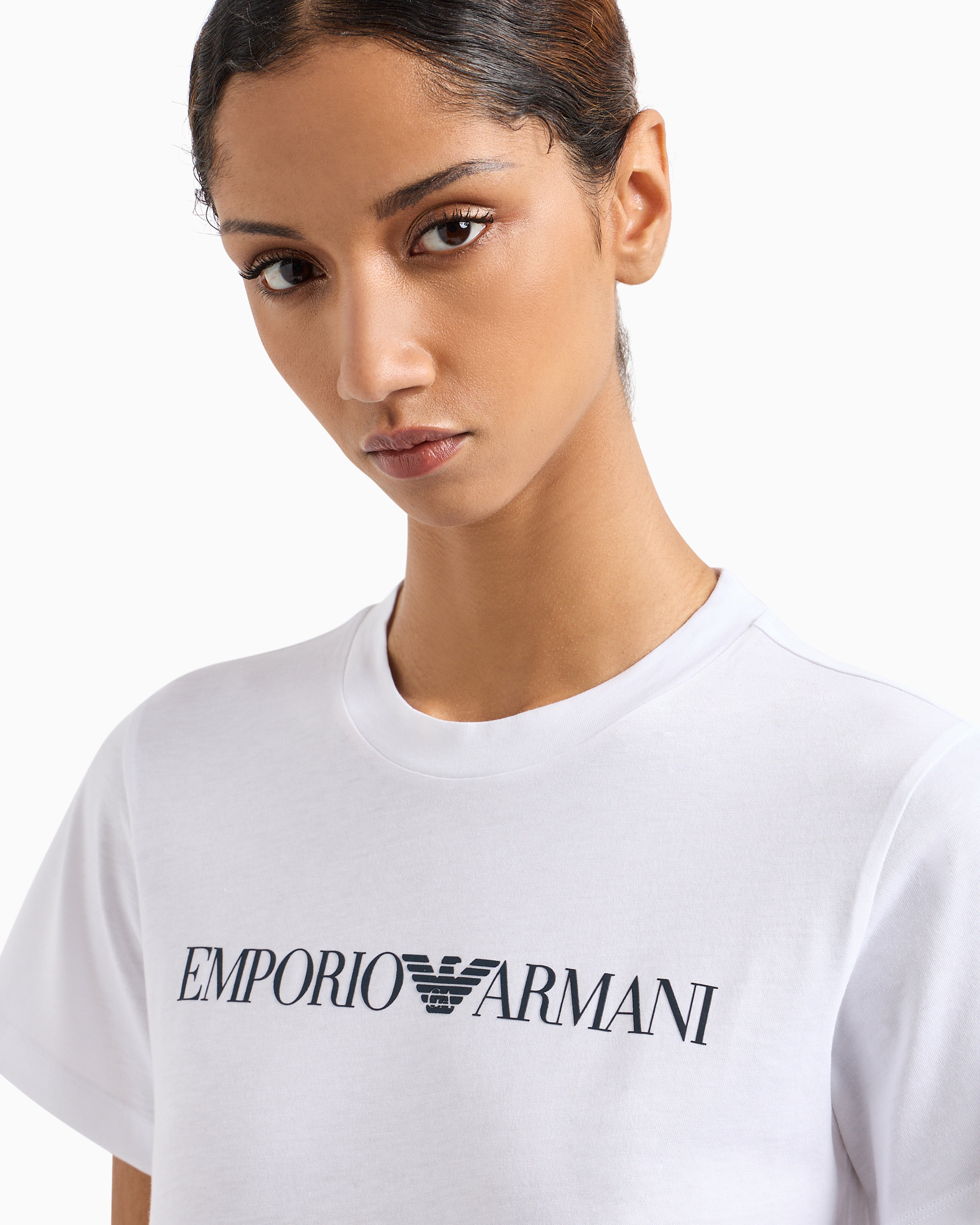 Emporio Armani ASV organic-jersey T-shirt with logo print