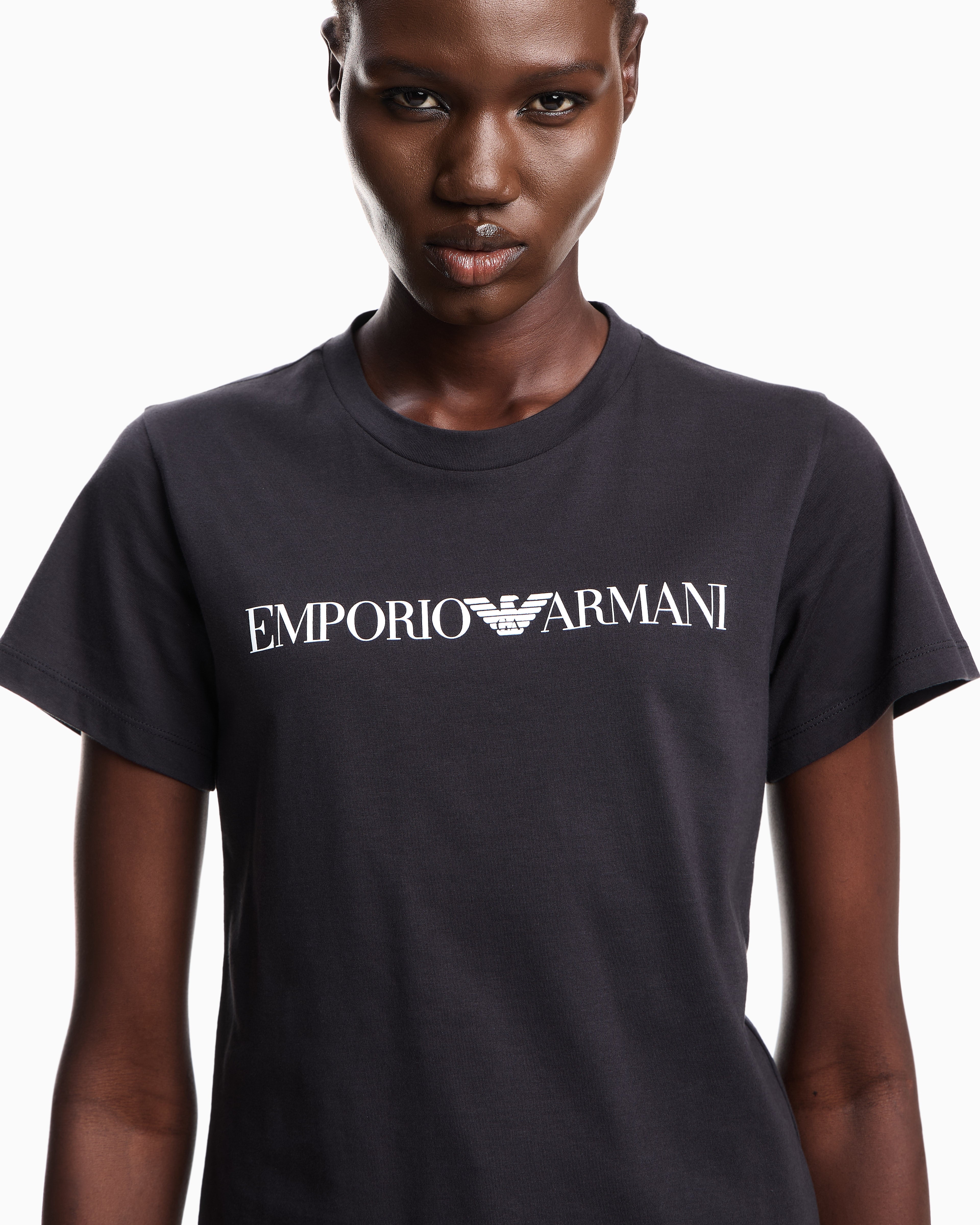Emporio Armani ASV organic-jersey T-shirt with logo print