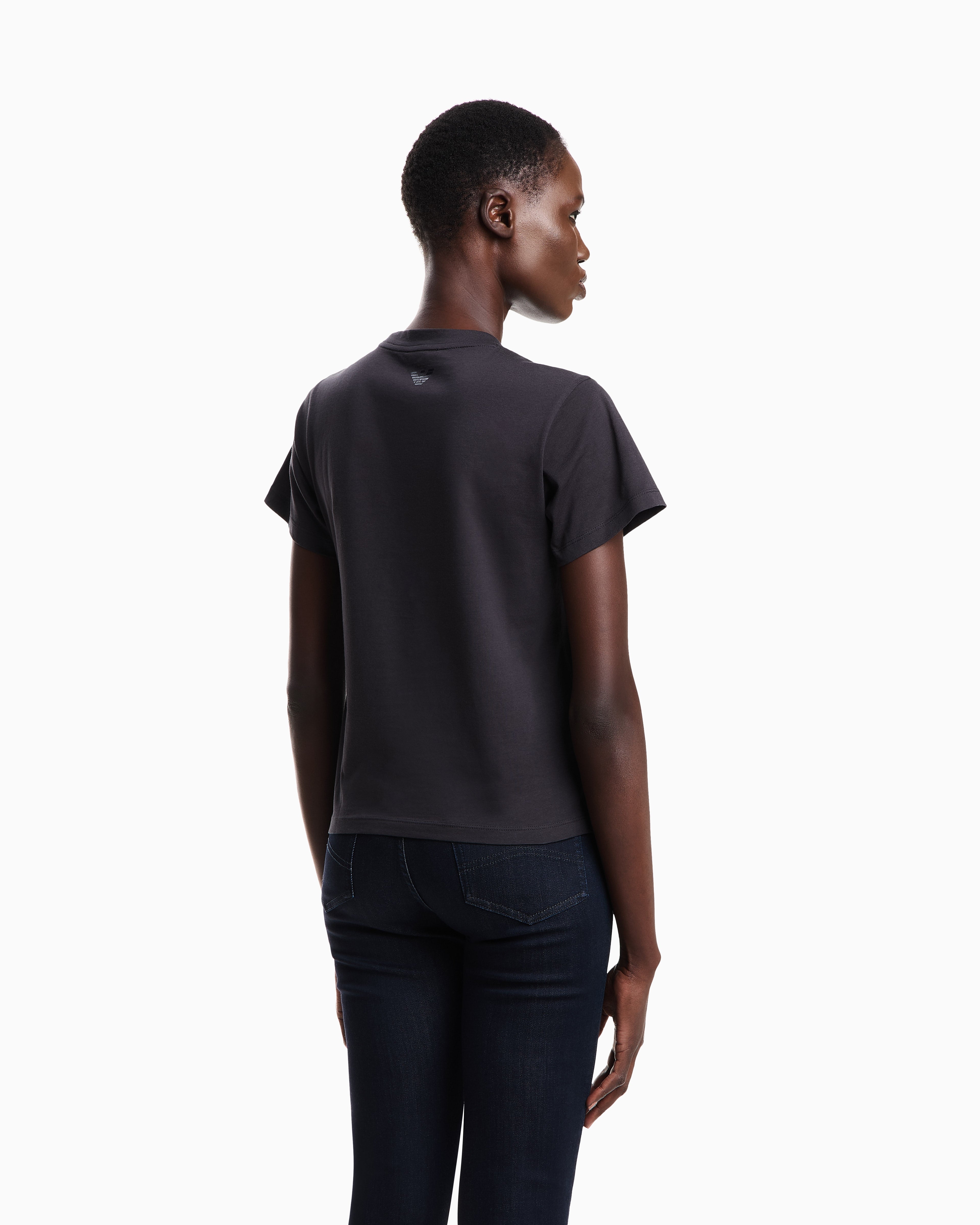 Emporio Armani ASV organic-jersey T-shirt with logo print