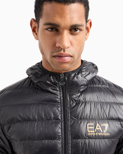 EA7 Packable hooded Core Identity puffer jacket