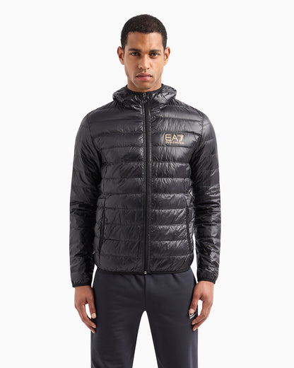 EA7 Packable hooded Core Identity puffer jacket