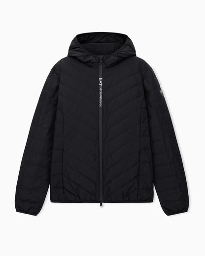 EA7 Premium Shield packable hooded down jacket