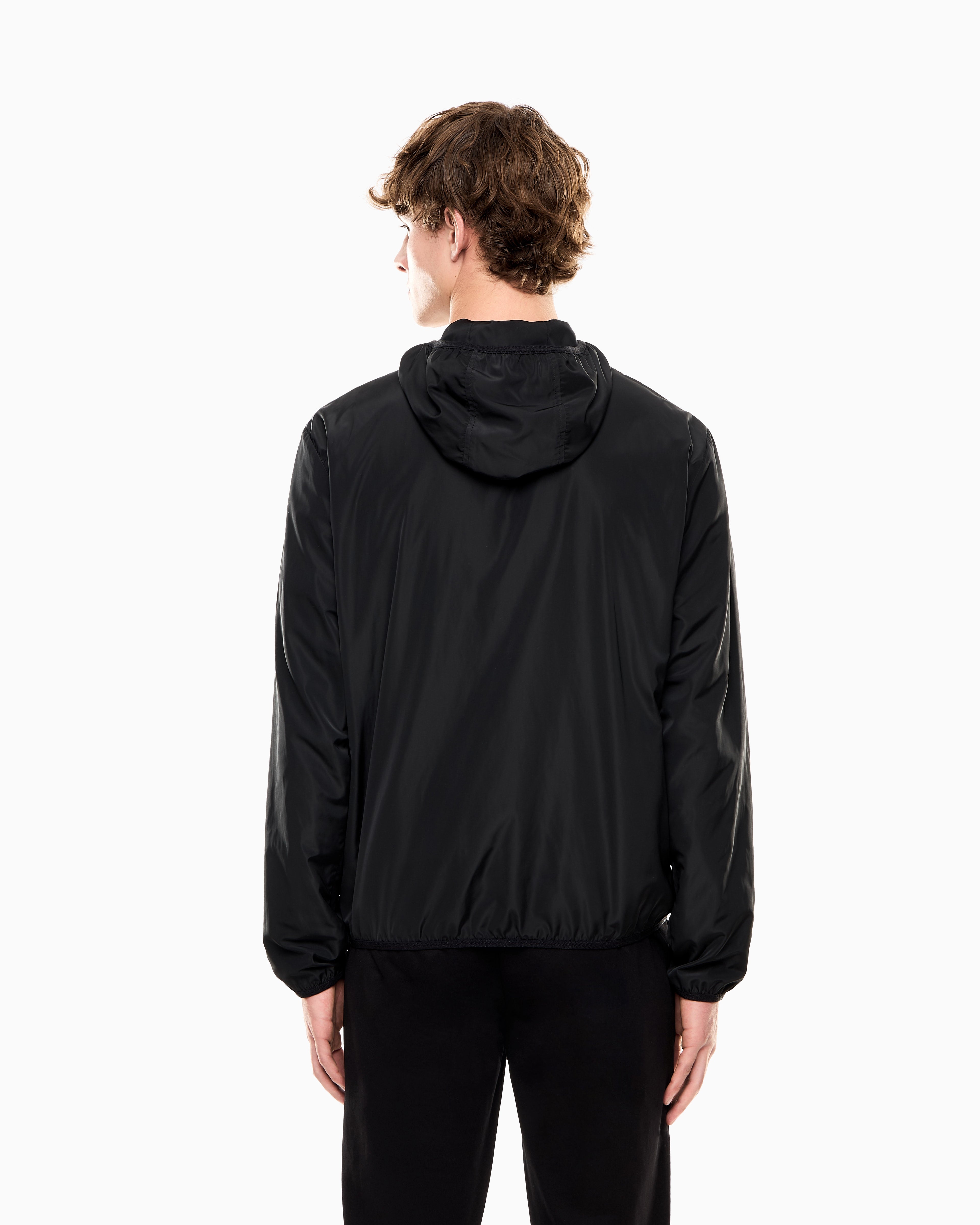 EA7 Technical hooded bomber with zip closure Core Identity