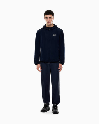EA7 Technical hooded bomber with zip closure Core Identity