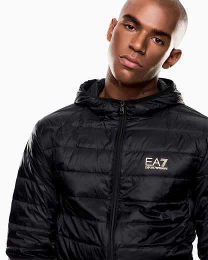 EA7 Core Identity packable down jacket with hood
