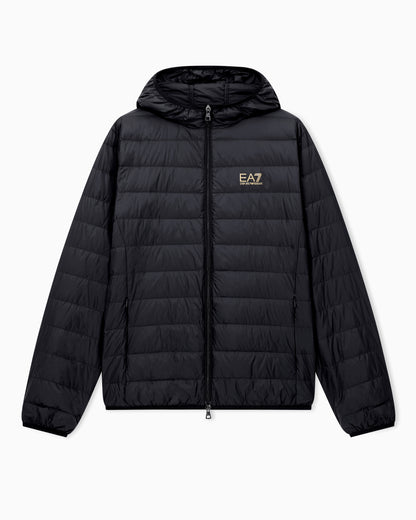 EA7 Core Identity packable down jacket with hood