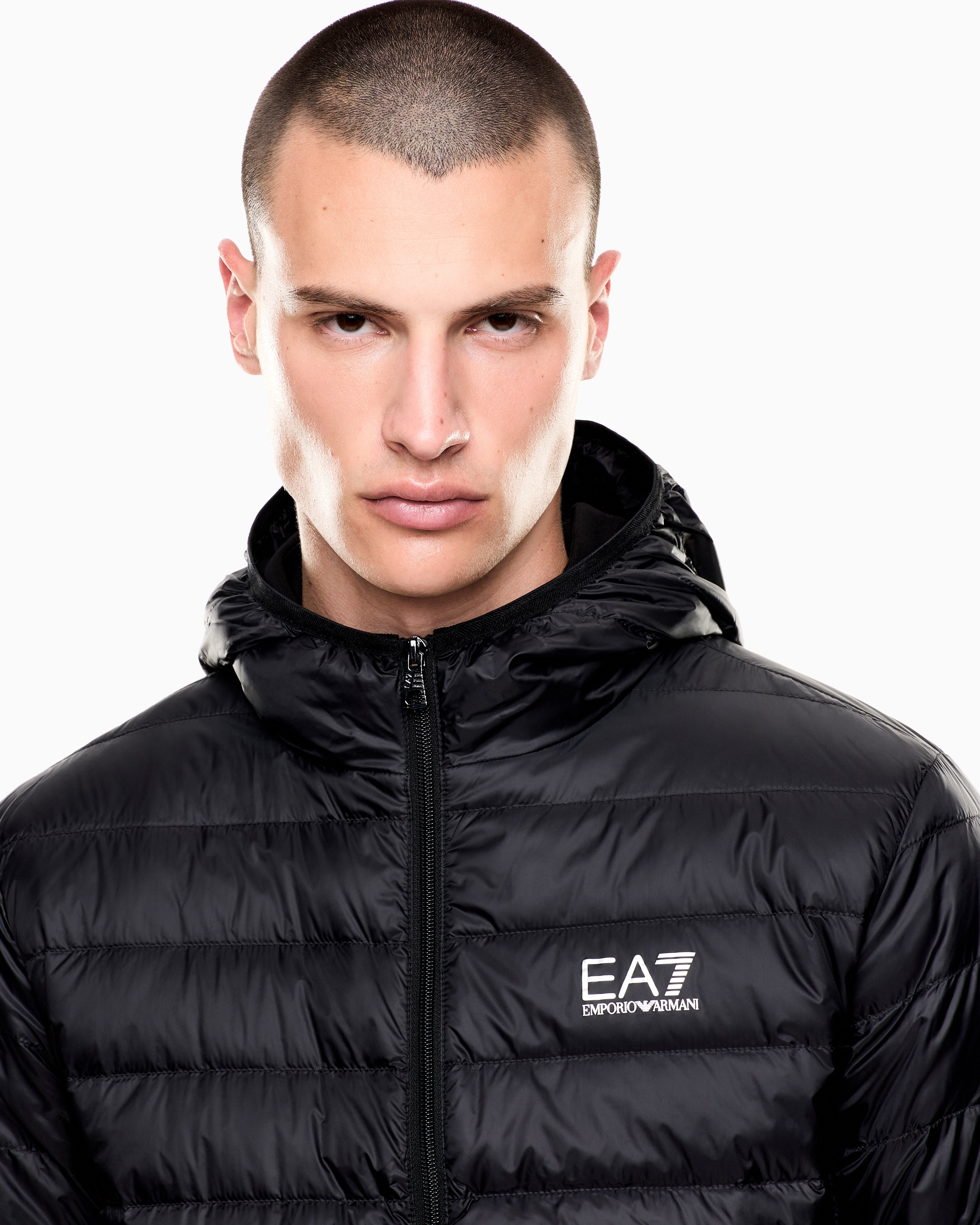 EA7 Insulated down jacket with fixed hood Core Identity