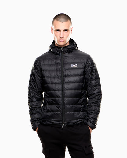 EA7 Insulated down jacket with fixed hood Core Identity