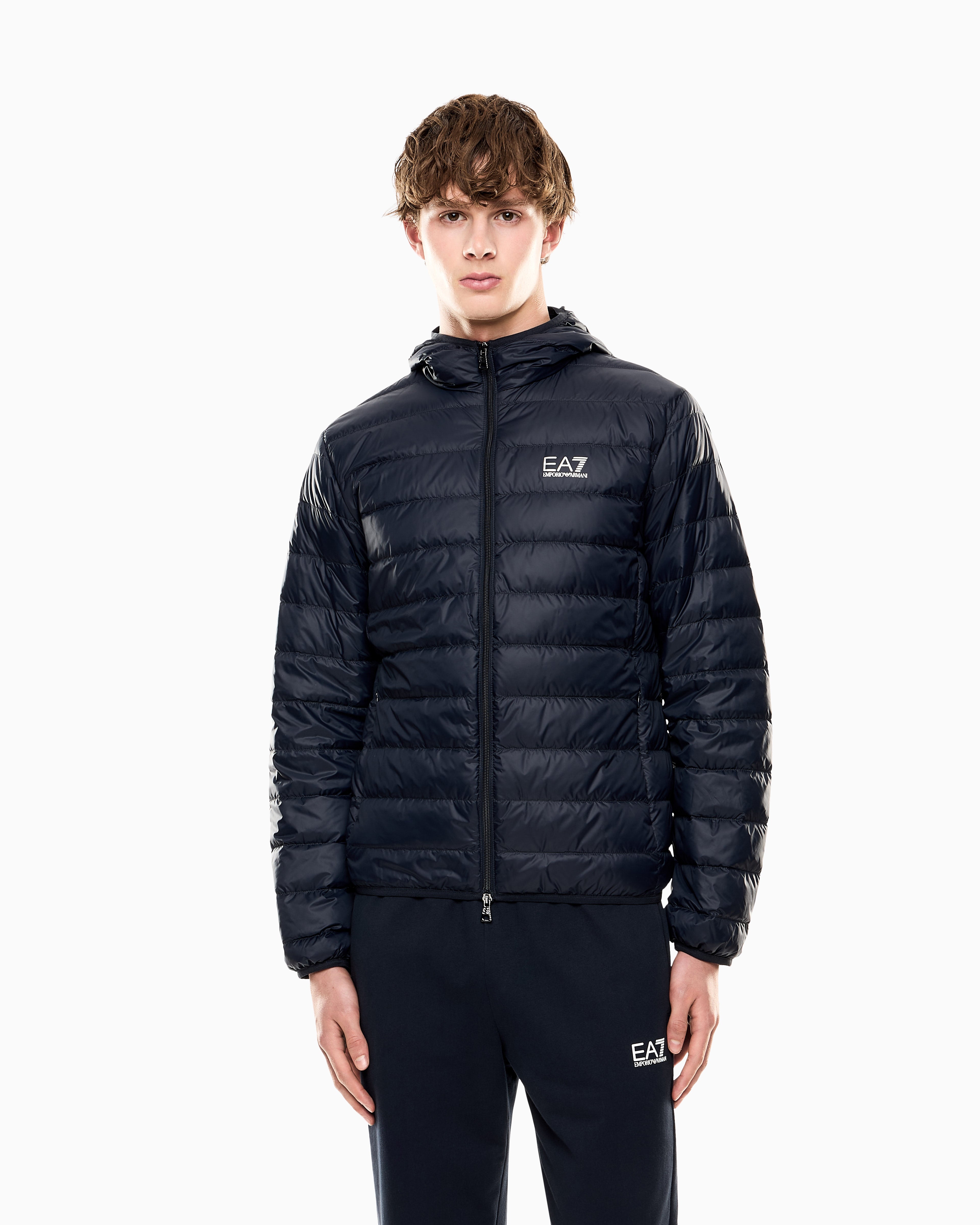 EA7 Insulated down jacket with fixed hood Core Identity