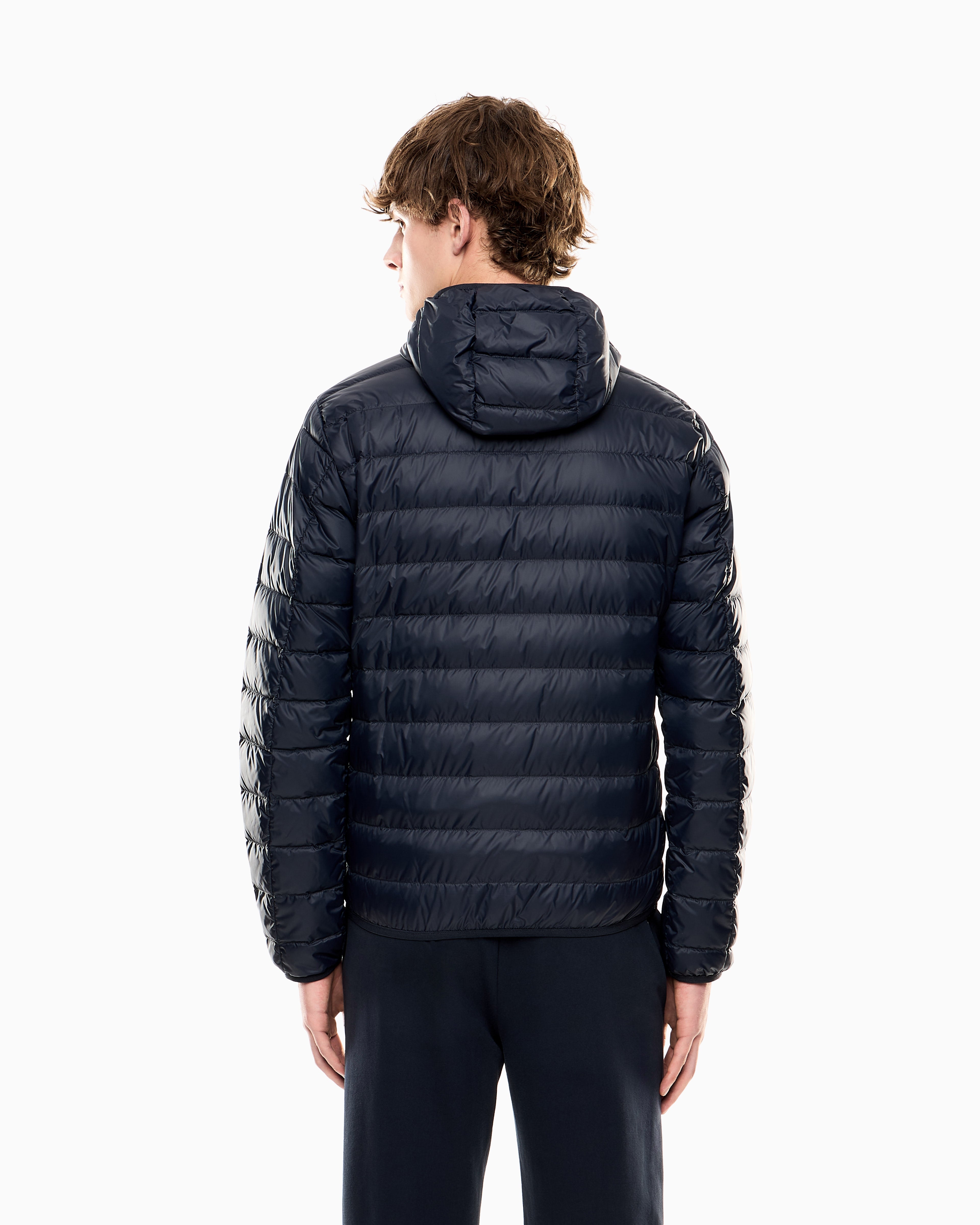 EA7 Core Identity packable down jacket with hood