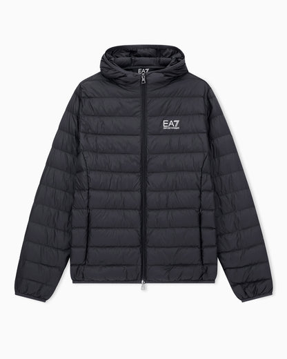 EA7 Core Identity packable down jacket with hood