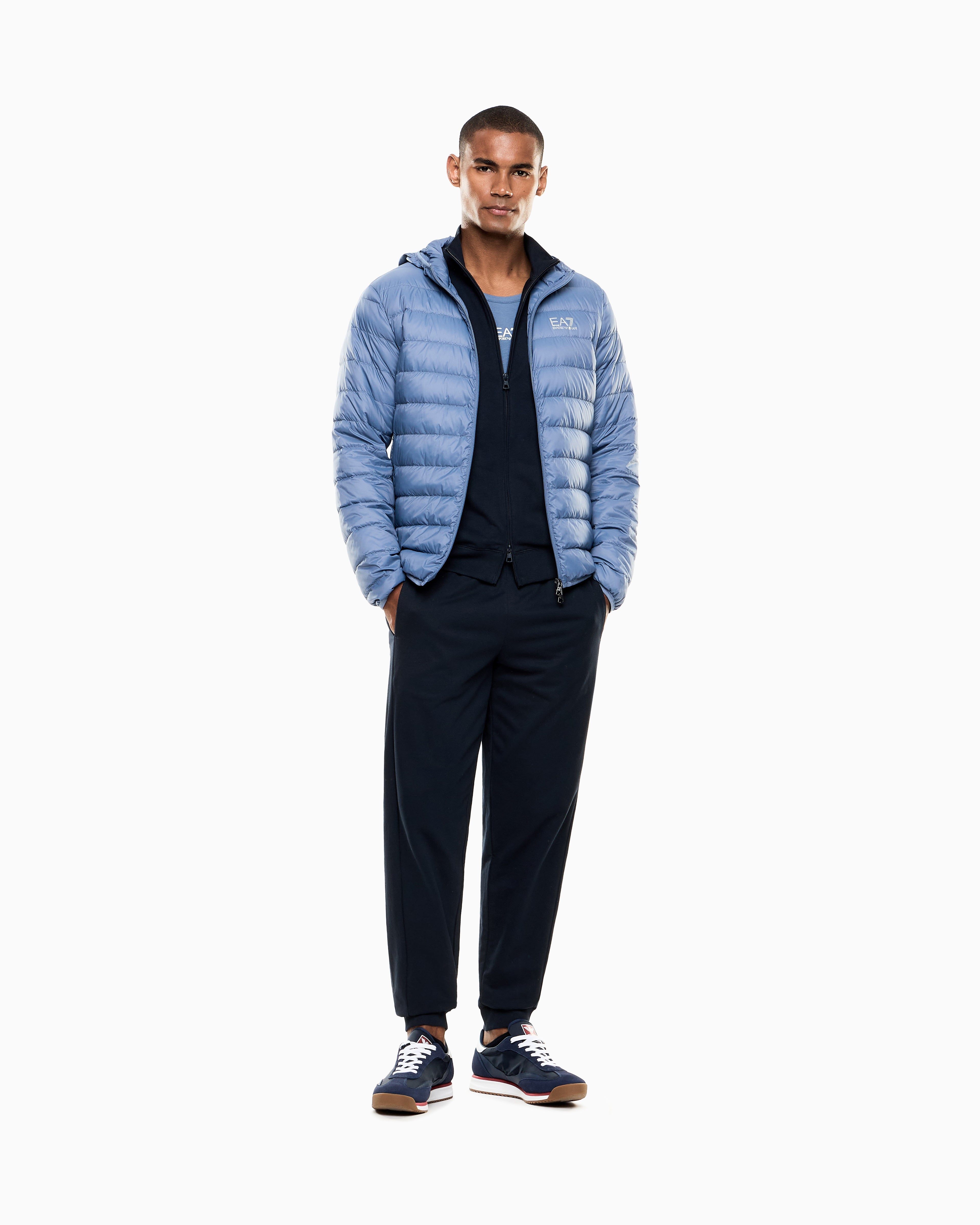 EA7 Insulated down jacket with fixed hood Core Identity