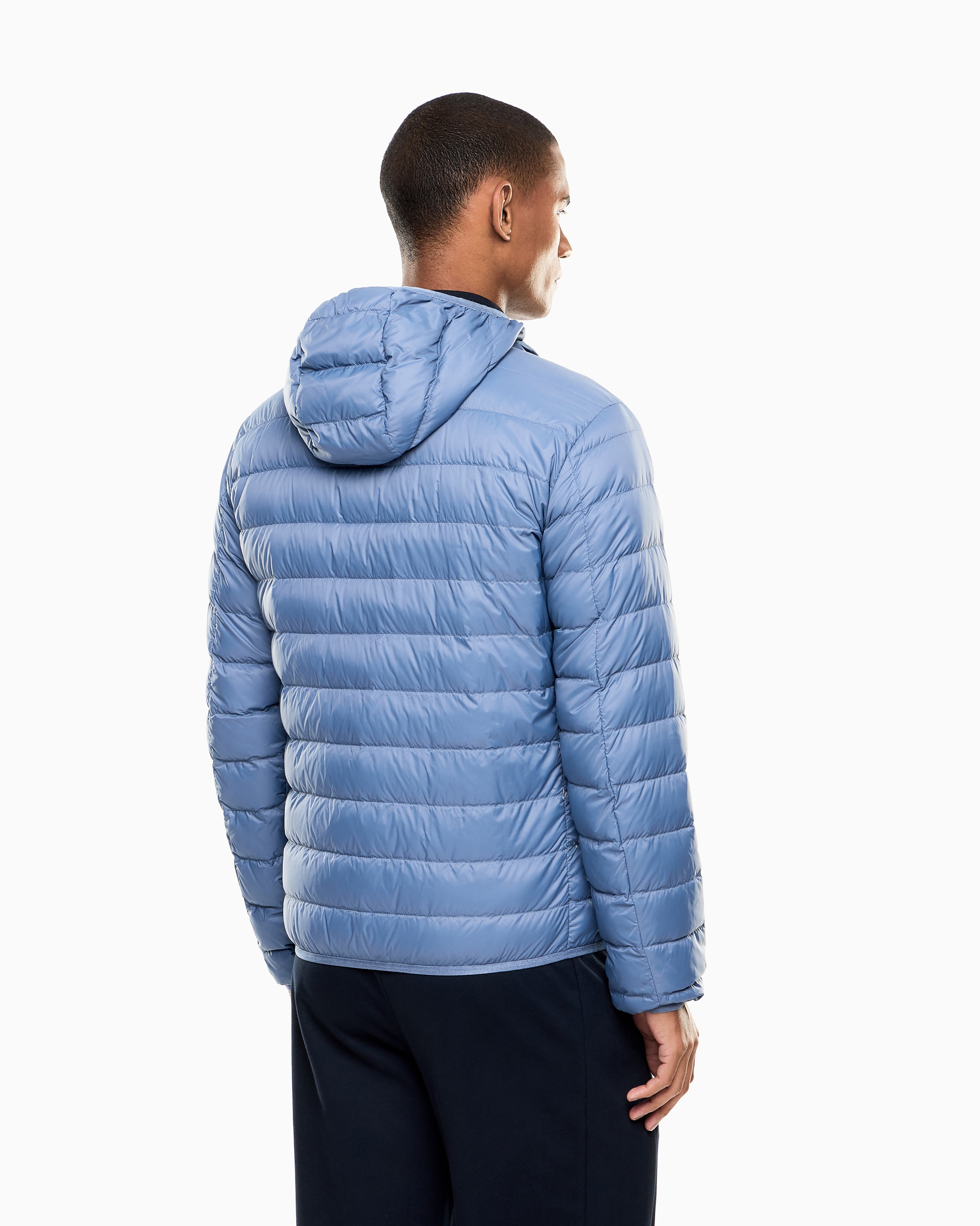 EA7 Core Identity packable down jacket with hood