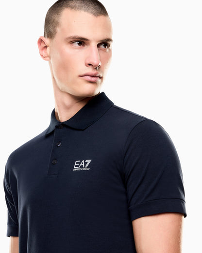 EA7 Core Identity stretch-cotton polo shirt
