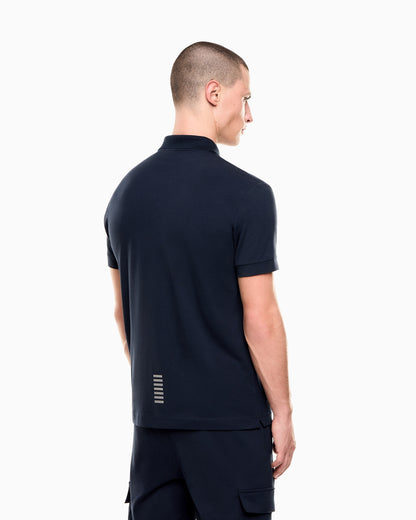 EA7 Core Identity stretch-cotton polo shirt