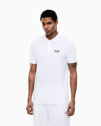 EA7 Core Identity stretch-cotton polo shirt