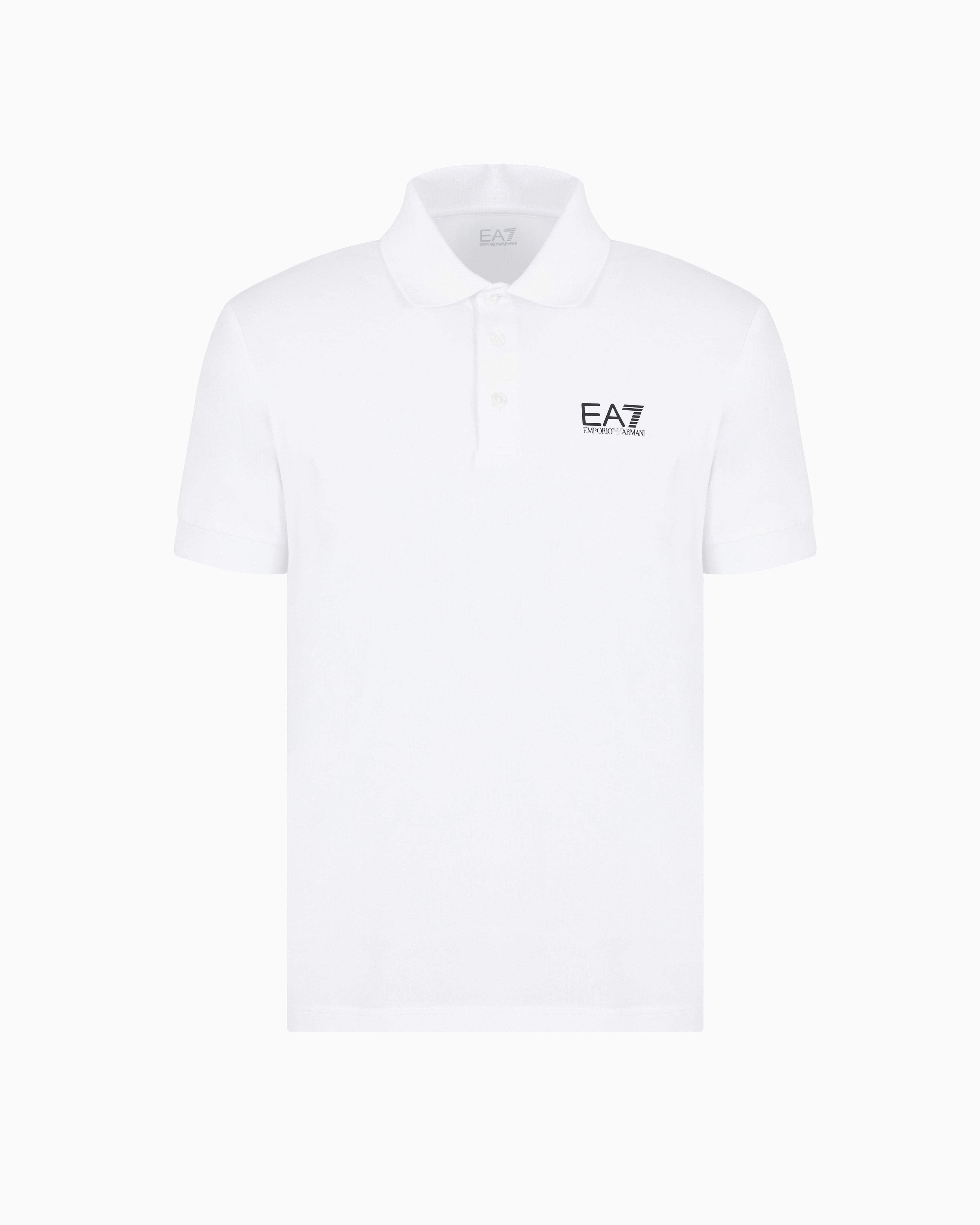 EA7 Core Identity stretch-cotton polo shirt