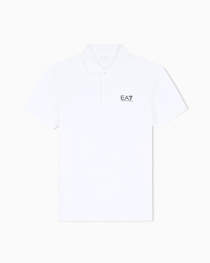 EA7 Stretch polo in cotton jersey with chest logo Core Identity